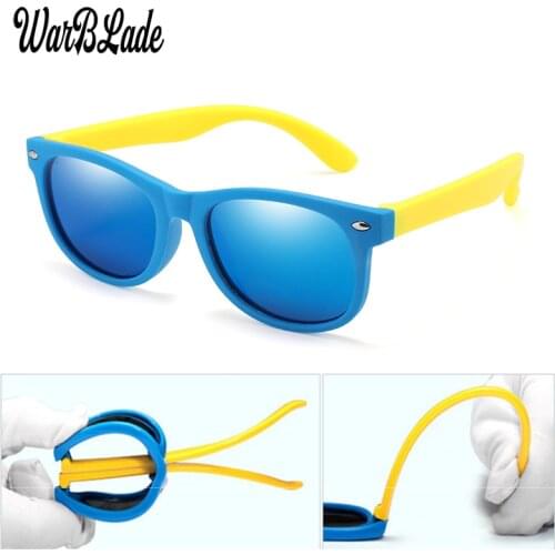 WarBlade 2020 Polarized Kids UV400 Sunglasses Fashion Boys Girls Children Sun Glasses Silicone Eyewear Baby Shades oculos de sol