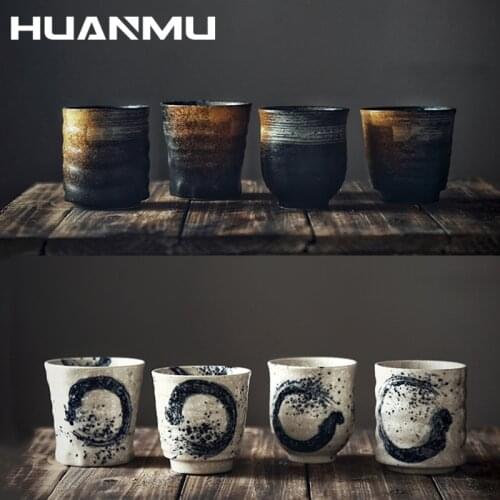 200ML Japanese Ceramic Teacup Mugs Water Cup Drinkware Restaurants Featured Hand-Painted Cups Kungfu Teacup Drinkware اكواب قهو