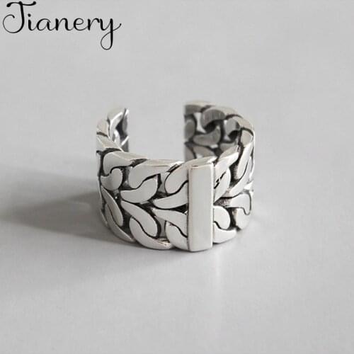 JIANERY Bohemian Silver Color Large Geometric Irregular Rings For Women Retro Engagement Jewelry Wholesale