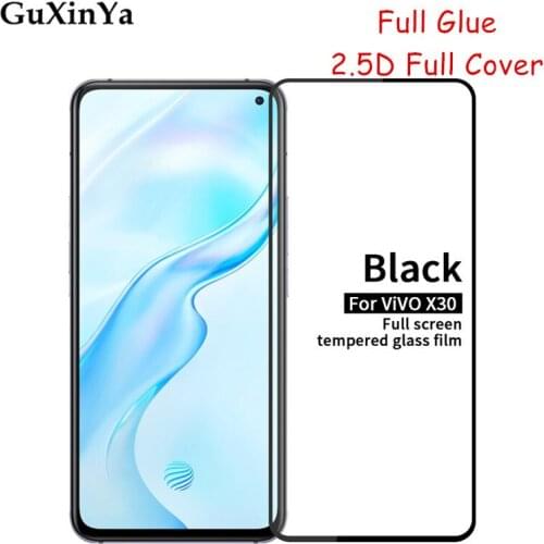 Screen Protector Glass For vivo X30 Full Glue Tempered Glass For vivo X30 Full Cover Glass For vivo X30 Pro Phone Film