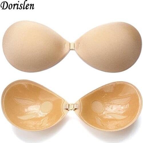 Women Backless Wedding Bra Sexy Invisible Push Up Bralette Strapless Underwear Self Adhesive Breast Tapes