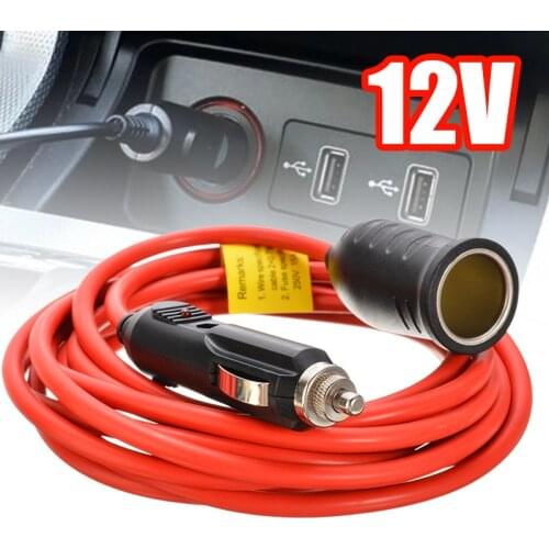 1pc 12V Car Cigarette Lighter Extension Cable Lead Charger Socket Adapter For Car Cigarette Cable Accessories