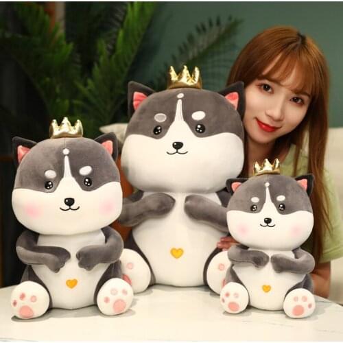 1pc 23-60CM Lovely Husky Plush Toys Cute Stuffed Cartoon Shiba Inu Dog Doll Sofa Pillow Cushion Kids Birthday Christmas Gifts