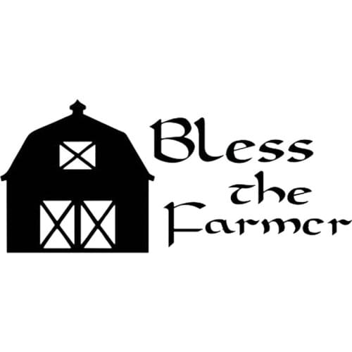 16*7cm Bless Farmer Barn Funny Car Window Bumper Novelty JDM Drift Vinyl Decal Sticker