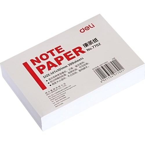 300 sheets/Bag Deli 7700/7701/7702 memo paper note paper 91x87mm 107x96mm 147x101 mm