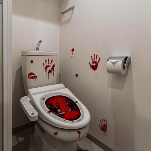 3D Halloween Horror Faceless DIY Skull Toilet Stickers Home Decoration Waterproof Bathroom Wall Posters TXTB1