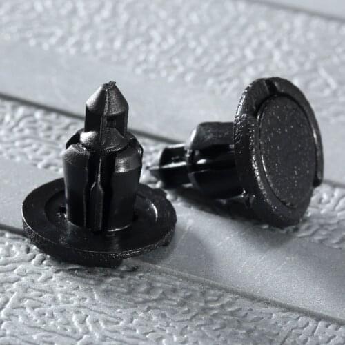 50Pcs Car Fender Bumper Clips 8mm Hole Push-Type Bumper Retainer Clips 01553-09611 For Nissan Maxima Car Styling Plastic Rivet