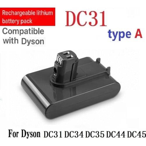 22.2V 3500mAh rechargeable lithium battery for Dyson DC31 DC34 DC35 DC44 DC45 animal vacuum cleaner battery (Type A)