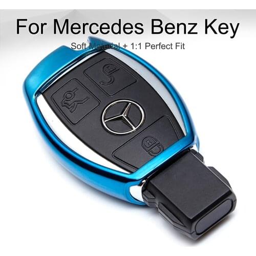 Car Key Case Cover Styling Pendant Soft TPU for Mercedes Benz W176 W177 W210 W211 W205 W124 W203 W204 W212 GLA GLC C300 Keyring