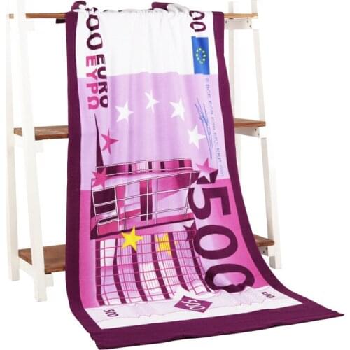 European Dollar Design Bath Towel Microfiber Printing Activity Beach Towel Hair Super Soft Water 70*140 Cm,soft Dropshipping
