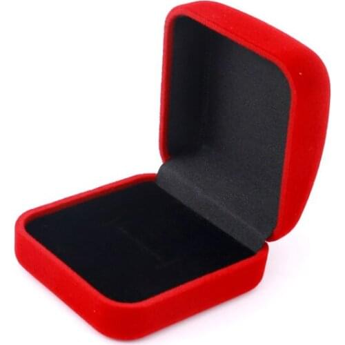 Free Shipping 5.3x5.5x3.6cm 10pcs/lot Red Velvet Ring Box Romantic Jewelry Box Rings Earrings Display Packaging Box Gift Boxes