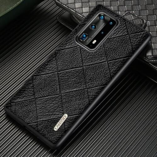 LANGSIDI Brand case For HUAWEI P40 PRO P30 LITE p20 MATE 30 20 Luxury Genuine leather cover For Honor 20 lite v30 9x 8x fundas
