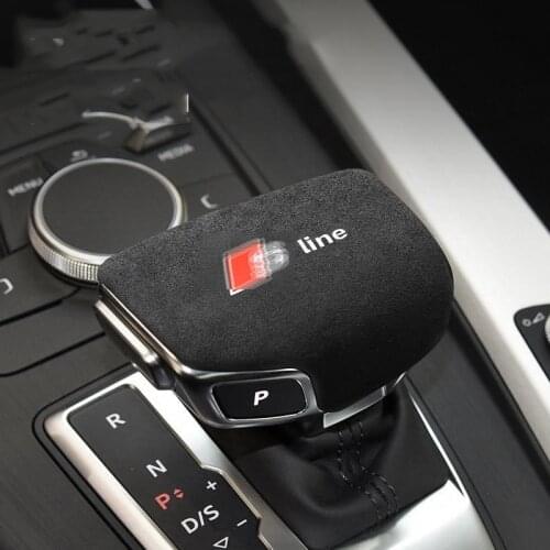 For Audi A3 A4L A6L Q2 Q3 Q56 Q7 Shift Knob Case Alcantara Suede Row Head Cover