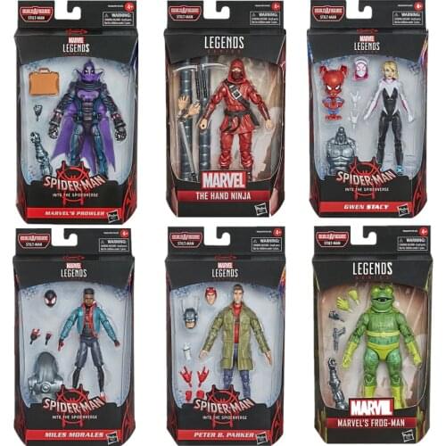 15cm Hasbro Marvel Legends Anime Figures Spider Man Parallel Universe Miles Morales Prowler Stilt Manaction Figure Model Toys