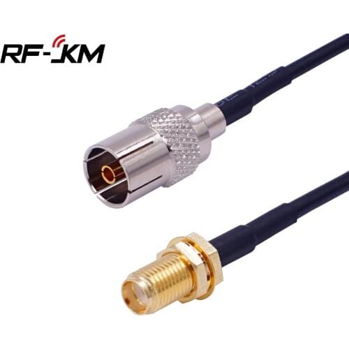 RG174 Cable IEC PAL DVB-T RF Coaxial cable TV to SMA connector TV Female to SMA Female jack Pigtail cable