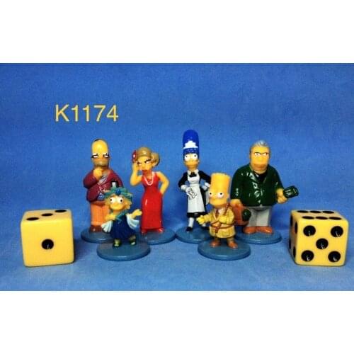 6pcs/set Simpsoned Action Figures Toys PVC 3-4.5CM Collection Home Car Office Decoration Gift Children Birthday Xmas Model Toy