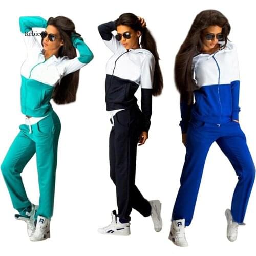 Womens Tracksuits Sport Suits Sweatshirt and Pants 2 Pcs Set Women Gym Fitness Cappa Jogging Suits Ladies Clothing