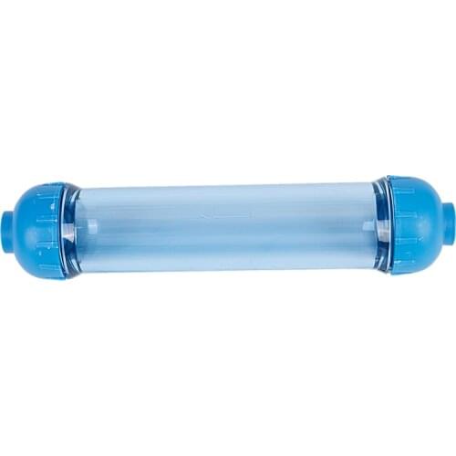 Water Filter Housing DIY Fill T33 Shell Filter Tube Transparent Reverse Osmosis Blue
