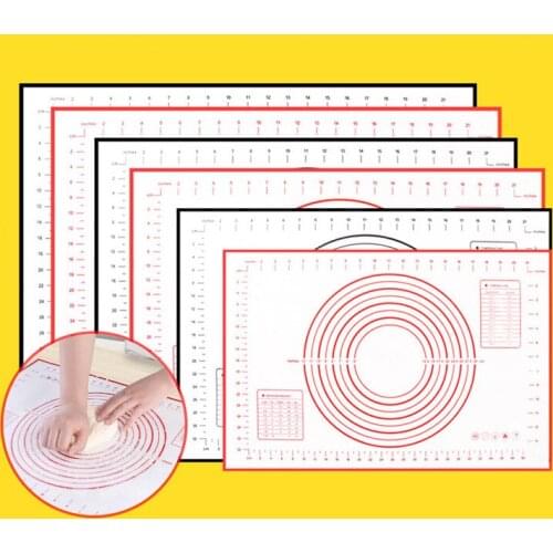 Kitchen Pastry and Bakery Tools Accessories Supplies with Scale Silicone Baking Kneading Pan Mat