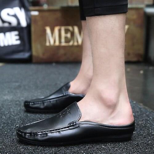 Summer Trendy Fsahion Heelless Lazy Set Feet And Half-Supported For Mens Shoes Comfortable And Breathable Casual Shoes Sneakers