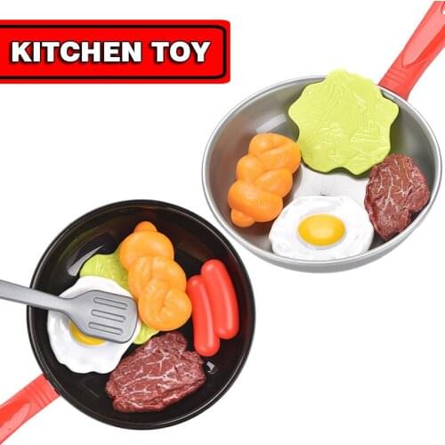 7PCS childrens kitchen toy set mini kitchen simulation food cooker pot pot cooking play house pretend to play toy girl