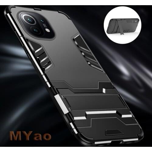 Shockproof Stand Case for Xiaomi Mi 11 Lite 10T Pro Note10 8 9 SE A1 A2 A3 CC9 E Mi11 Ultra Armor Cover Kickstand Capa