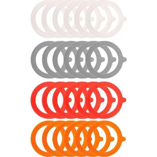 24 Pieces Silicone Gasket Rubber Sealing Rings Silicone Jar Gaskets Leak-Proof Canning Silicone Fitting Seals For Glass