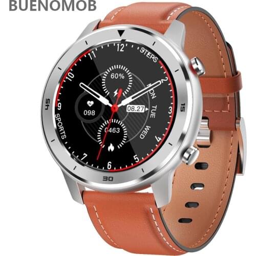 BUENOMOB Smart Watch Full Touch Round Smart Watch Men Retro Business IP68 SmartWatch for Men Bluetooth Control Health Tracker