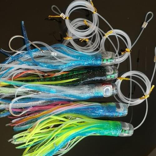 Swolfy New Arrival Drag Fishing Bait Feather Skirt Sea Fishing Tackle Trolling Squid Skirts Soft Octopus Lures Sea Fishing 30CM