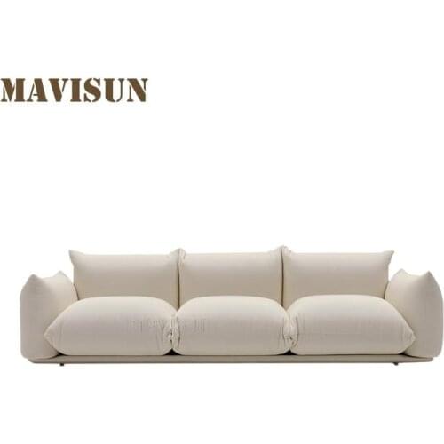 Fabric Sofa Custom Color Villa Living Room Sofa Set Furniture For Big House Minimalist Simple Home Comfortable 3-Seat Couch