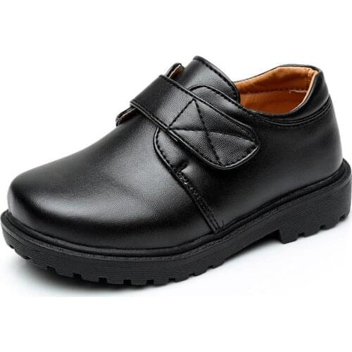 New Boys Leather Shoes British Style School Performance Kids Wedding Party Shoes White Black Casual Children Moccasins Shoes