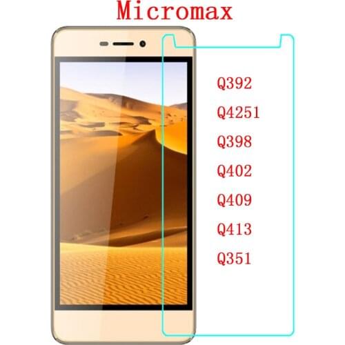 Tempered Glass For Micromax Canvas Juice 3 Q392 Q4251 Q398 Q402 Q409 Q413 Q351 Phone Film Scratch-proof Screen Protector Glass