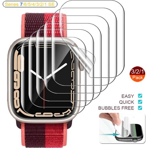 Screen Protector Clear Full Protective Film for iWatch 4 5 6 SE 40MM 44MM Not Tempered Glass for Apple Watch 3 2 1 38MM 42MM