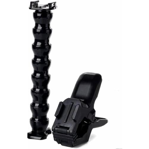 Jaws Flex Clamp Mount + 8 Joint Adjustable Goose Neck for Gopro Hero/7/6/5/4/3/2/1/sj4000/sj5000 Action Camera Bundle 1 Plastic