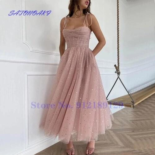2021 New Short Prom Dresses A-Line Sequins Formal Party Gown Pink Robe De Soiree Celebrity Sukienki Vestidos De Fiesta France
