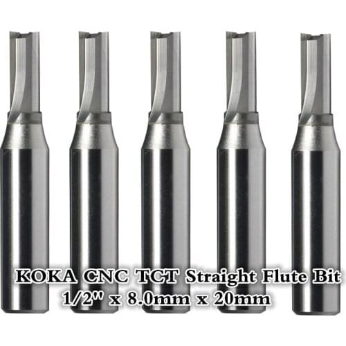 1/2''*8.0mm*20mm,Freeshipping,CNC Straight End Mill.woodworking insert router bit,solid carbide TCT end milling cutter,MDF,PVC