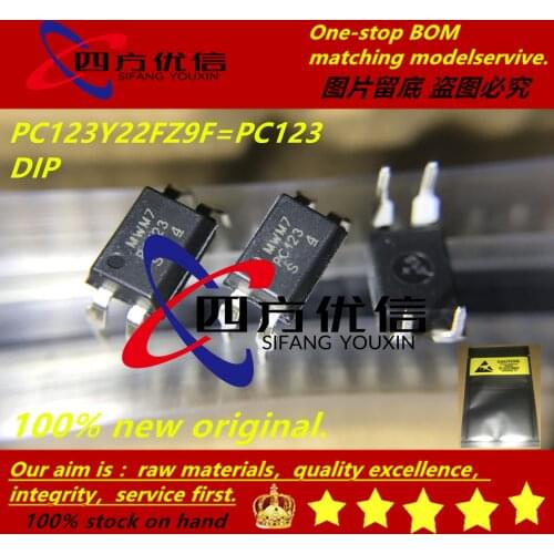 100% new original (100PCS) PC123Y22FZ9F PC123 DIP4