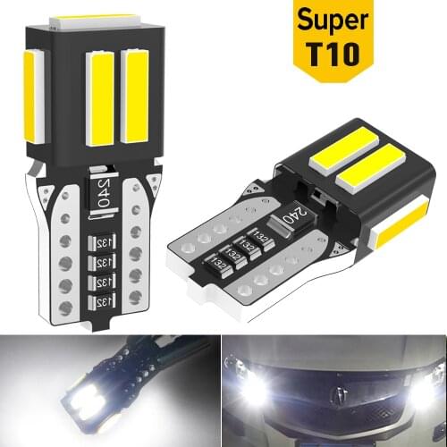 2x Canbus T10 W5W LED Bulb 7SMD 7020 Led Car Clearance Lights for Geely Emgrand EC7 X7 MK 7 Citroen C1 C3 C5 X7 C4 Picasso 12V