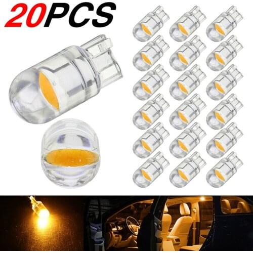20Pcs T10 W5W 12V Car Transparent COB High-Brightness Wide Light Side Lights Dropshipping Wholesale