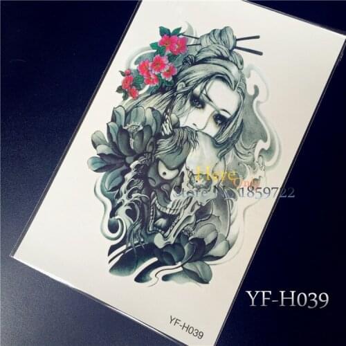 2015 Popular Temporary Tattoo Sticker - Charm Body Art Roses Harajuku Succuba Waterproof 12x19cm Big Fake Tatoo Tatuajes Decal