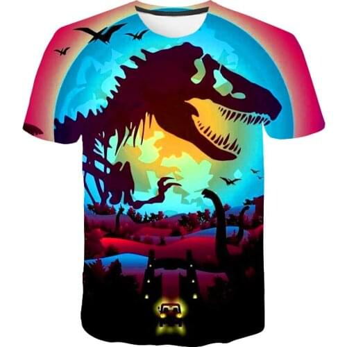 2020 fashion Kids Shirts Sportwear for Childrens T-Shirt Girl Boy t Shirt Dinosaur baby polyester Cartoon Tops toddler Clothing