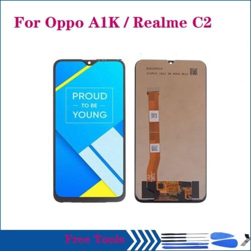 6.1" New LCD For Oppo Realme C2 RMX1941 LCD Display Touch Screen Digitizer Assembly For Oppo A1K CPH1923 Screen Repair kit
