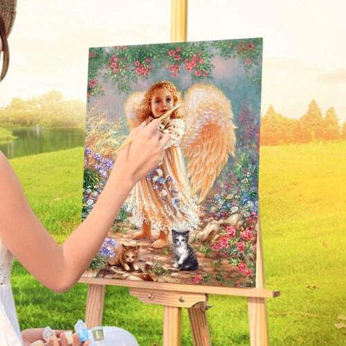 Angel Portrait DIY Paint By Numbers Complete Kit Acrylic Paints 50*70 Paiting By Numbers New Design For Wholesale