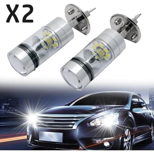 DC 12V 2x H1 100W Car LED Headlight Bulbs Fog Lights Super Bright White Light Universal H1 100W Bulbs