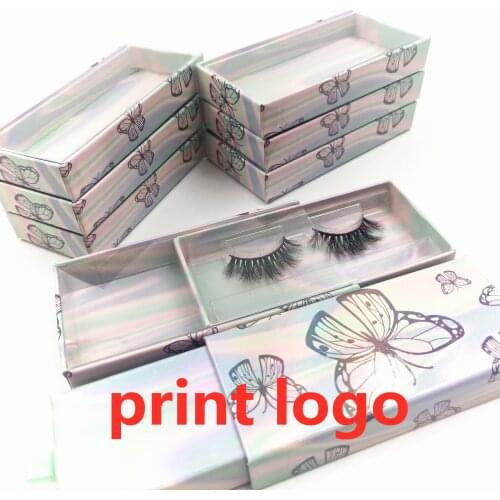 Butterfly pull box 25mm False Eyelashes Packaging Box Lash Boxes Fake 3D Mink Lashes Case empty custom logo print logo