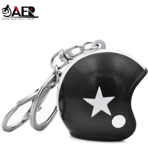 JAER Sport bike Key Chain safety helmet cap Knight Keychain Cap Motorcycle key holder Creative Key chain pendant
