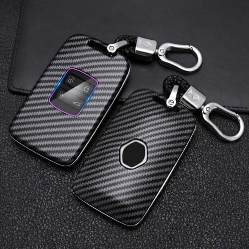 Car Key Case For Renault Koleos Kadjar Scenic Megane Sandero Keyless Remote Espace Fob Shell Protector Cover carbon fiber