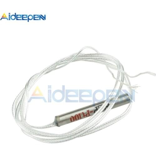 10Pcs PT100 Platinum Resister Temperature Sensor Waterproof Temp Probe 50cm -20~450 Degree Celsius
