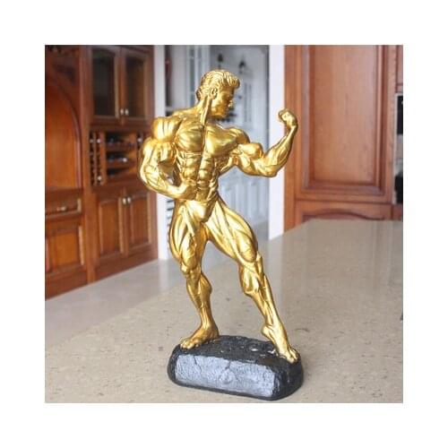 FIGURE LOVELY DECORATION TROPHY BOXING FIGURE SCULPTURE MUSCLE-BUILDING MAN PUTS TROPHY COMPETITION LOVERS MERRY CHRISTMAS HOME