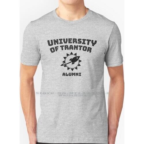 University Of Trantor Alumni T Shirt 100% Pure Cotton Trantor Foundation Library Alumni Asimov Creative Trending Vintage Cool